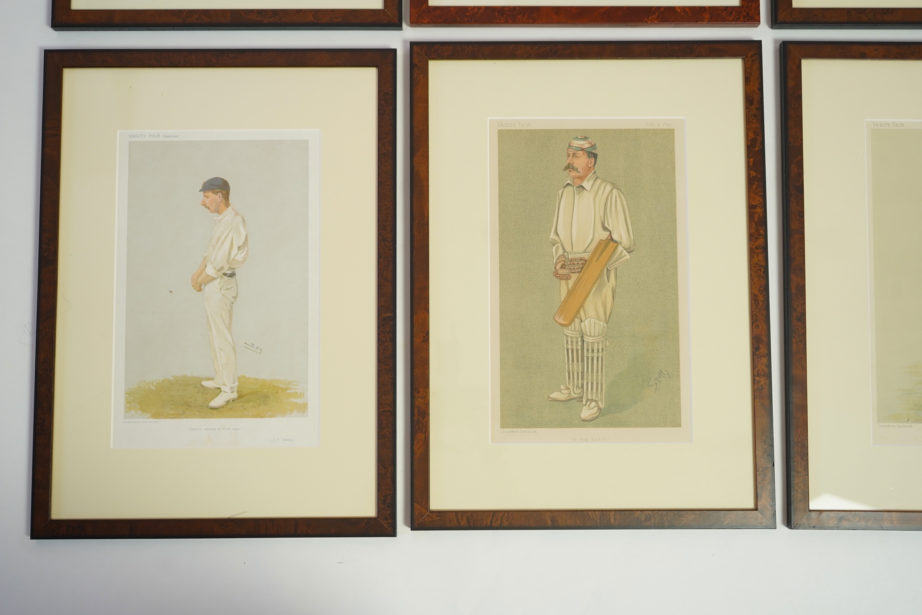 Thirty four Vanity Fair caricatures of cricketers to include Dillan and W G Grace